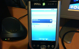 Android home screen on Dell Axim X51v